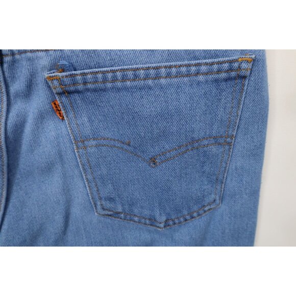 Vtg 70s 80s Levis Orange Tab Mens 32x31 Distressed Straight Leg Denim Jeans USA - Picture 10 of 12